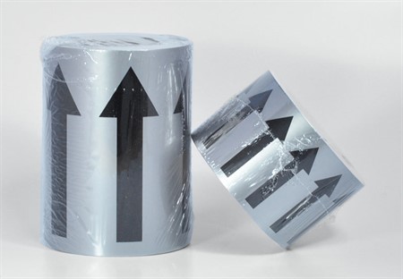 Piltejp Silver/grå med svarta pilar, bredd 160 mm