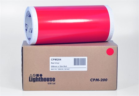 CPM-200 Vinyl Röd 206 mm x 15 m