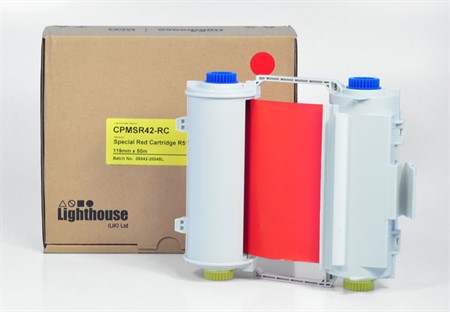 CPM-100 Färgband med kassett Röd Special 50 m