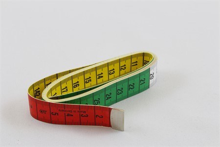 Skräddarmåttband cm/cm 150cm Olika färger per decimeter.