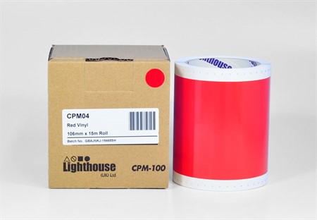 CPM-100 Vinyl Röd 106 mm x15 m