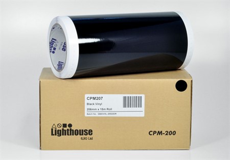 CPM-200 Vinyl Svart 206 mm x 15 m