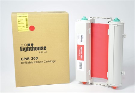 CPM-200 Färgband kassett special Röd 212 mm x 50 m