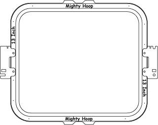 Mighty Hoop 11x13" Magnetram 28x33 cm, rygg- och bröstbrodyr